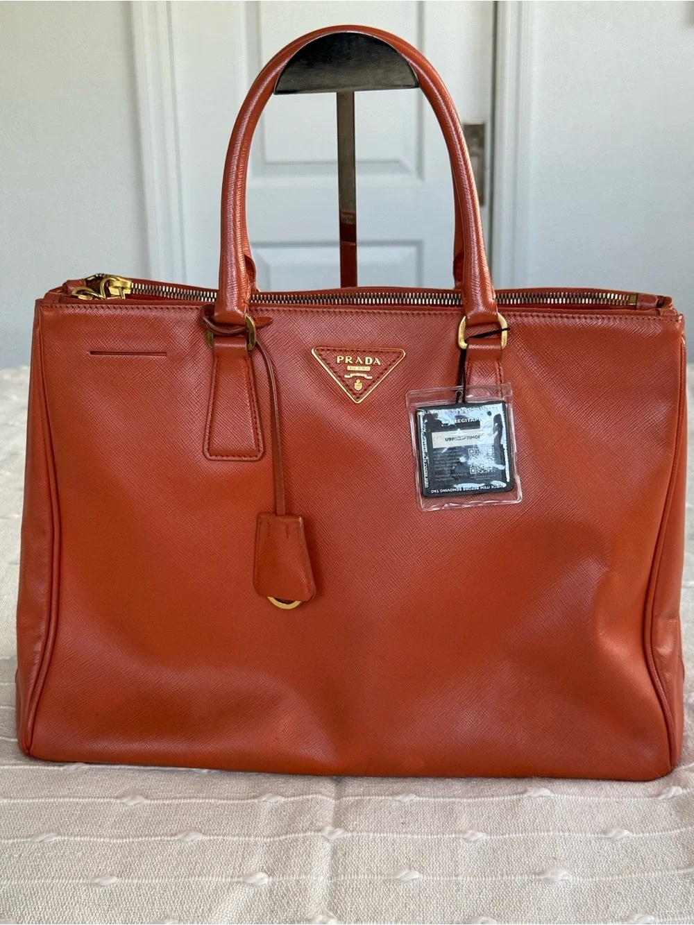 Prada Saffiano Leather bag in Burnt -Orange